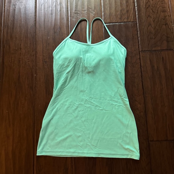 lululemon athletica Tops - Lululemon Power Y Tank Top Sea Green Size 6 EUC!